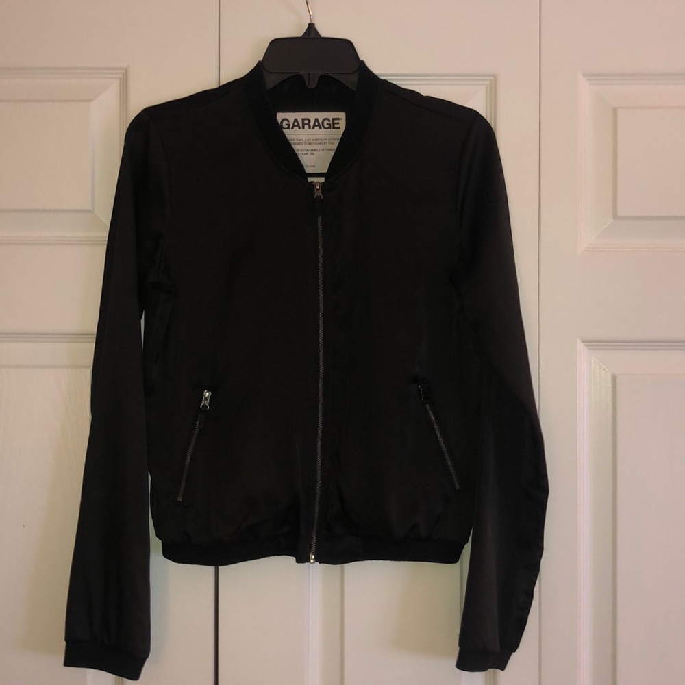 Garage black bomber jacket